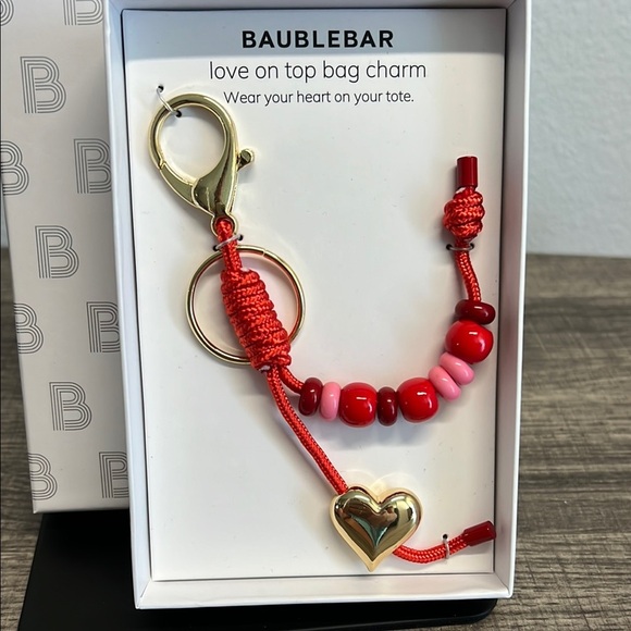 COPY - BaubleBar Gold and Red Heart Bag Charm ♥️ - Picture 1 of 5